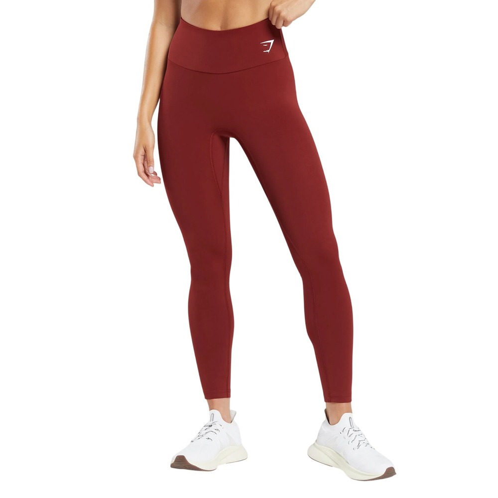 Gymshark Training Leggings Red High Waisted Full Length MEDIUM
